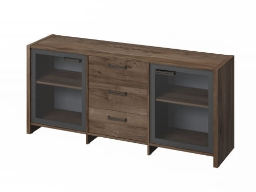 Тумба трехсекционная с 2 дверьми FB-13-02.D. Орех Пацифик Табак Тумба трехсекционная с 2 дверьми FB-13-02.D. Орех Пацифик Табак