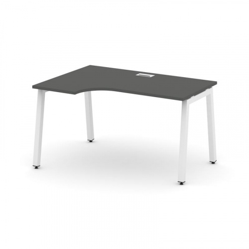 Style Project Стол рабочий эргоном. SN-5A.SPA-011(L) Вяз Благородный/Металл Белый 1380*700/980*750 фото 16