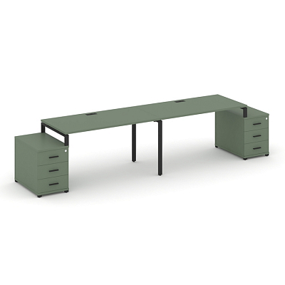 Бенч-система на 2 места с 2 опорными тумбами Концепт CN.ORS-319