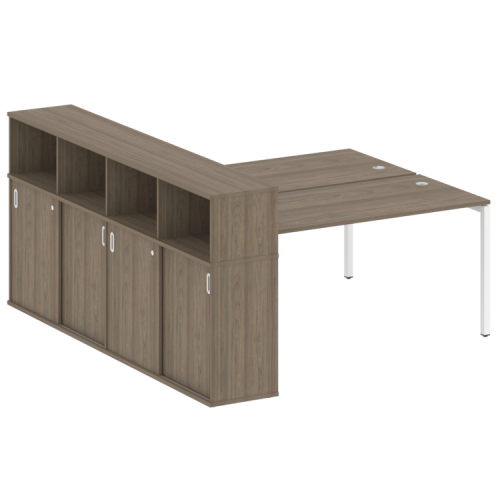 Бенч-система с шкафом-купе на П-обр. м/к Metal System Quattro 40БП.РС-СШК-4.4 фото 2 Бенч-система с шкафом-купе на П-обр. м/к Metal System Quattro 40БП.РС-СШК-4.4 фото 2