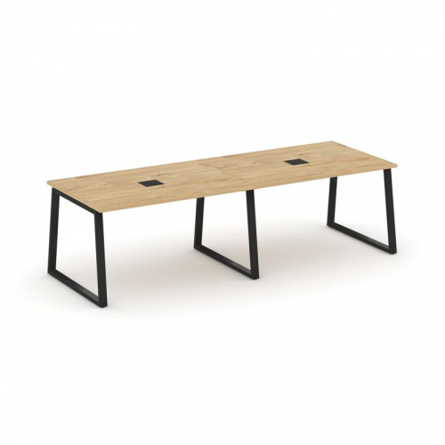 Style Project Стол переговорный SN-6T1.SPRG-012 Акация Лорка/Металл Антрацит/Заглушка Металл Антраци