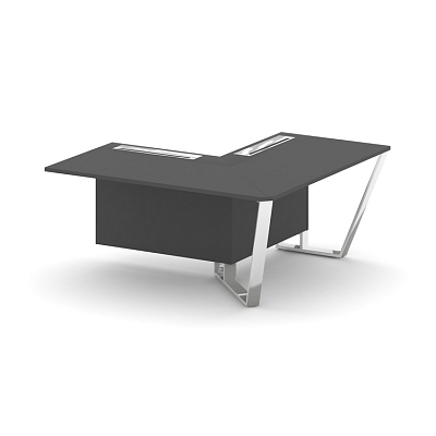 Steel Meet Завершающий угловой модуль правый MD-PR.B.SPZOU-16(R) Антрацит/Нержавеющая Сталь/Хром 160