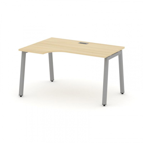 Style Project Стол рабочий эргоном. SN-5A.SPA-011(L) Вяз Благородный/Металл Белый 1380*700/980*750 фото 3