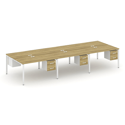 Бенч-система на 6 мест с подвесными тумбами Concept CN.DRS-155