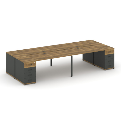 Бенч-система на 4 места с 2 опорными тумбами Concept CN.DRS-428