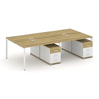 Бенч-система на 4 места с 2 опорными тумбами Concept CN.DRS-319