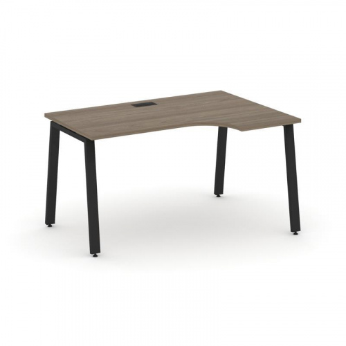 Style Project Стол рабочий эргоном. SN-6A.SPA-002(R) Антрацит/Металл Антрацит 1580*600/980*750 фото 2