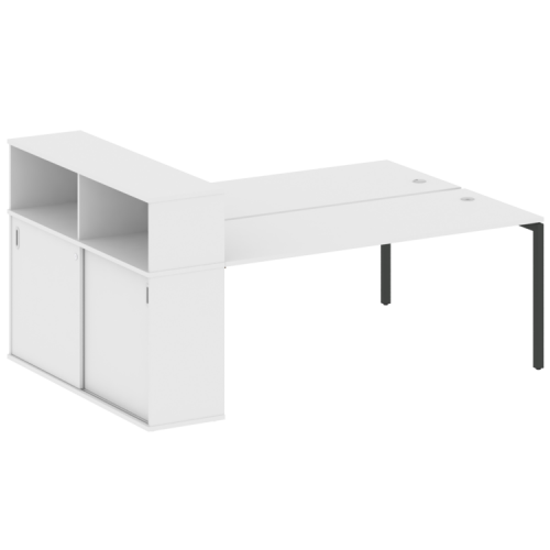 Бенч-система с шкафом-купе на П-обр. м/к Metal System Quattro 40БП.РС-СШК-2.5 фото 13