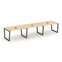 Style Project Стол переговорный SN-5T2.SPRG-021 Акация Лорка/Металл Антрацит/Заглушка Металл Антраци