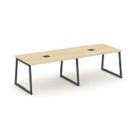 Style Project Стол переговорный SN-4T1.SPRG-013 Акация Лорка/Металл Антрацит/Заглушка Металл Антраци