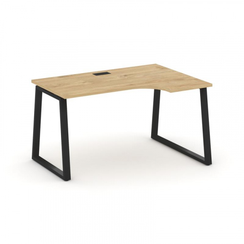 Style Project Стол рабочий эргоном. SN-6T1.SPA-021(R) Акация Лорка/Металл Антрацит/Заглушка Пластик