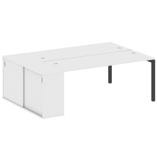 Бенч-система с шкафом-купе на П-обр. м/к Metal System Quattro 50БП.РС-СШК-1.5 фото 14