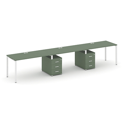 Бенч-система на 3 места с 2 опорными тумбами Концепт CN.ORS-333