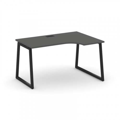 Style Project Стол рабочий эргоном. SN-4T1.SPA-011(R) Акация Лорка/Металл Антрацит/Заглушка Пластик фото 7