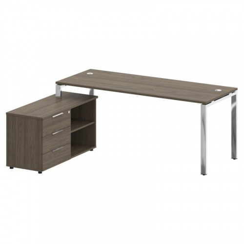 Стол руководителя с тумбой Metal System Direct БГ.СРТ-5.7 (L)