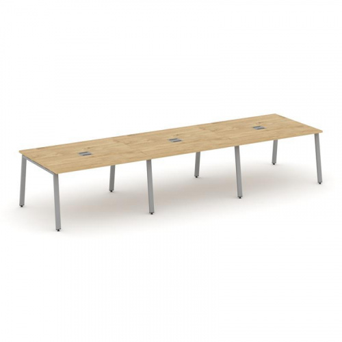 Style Project Стол переговорный SN-6A.SPRG-053 Дуб Табак/Металл Белый 4410*1180*750 фото 5