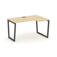 Style Project Стол рабочий эргоном. SN-4T2.SPA-001(R) Акация Лорка/Металл Антрацит/Заглушка Пластик