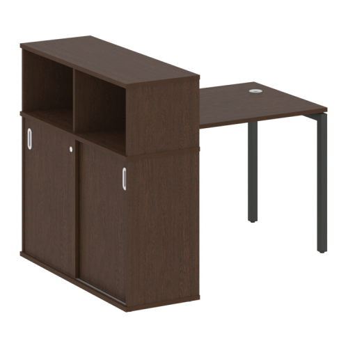 Стол офисный с шкафом-купе на П-обр. м/к Metal System Quattro 40БП.РС-СШК-3.1 фото 9 Стол офисный с шкафом-купе на П-обр. м/к Metal System Quattro 40БП.РС-СШК-3.1 фото 9