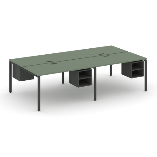 Бенч-система на 4 места с подвесными тумбами Concept CN.DRS-126