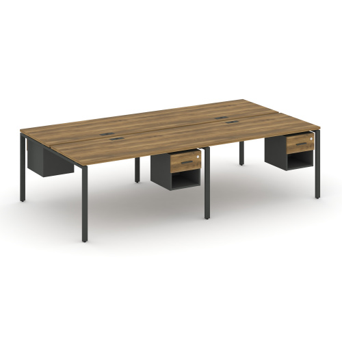 Бенч-система на 4 места с подвесными тумбами Concept CN.DRS-137