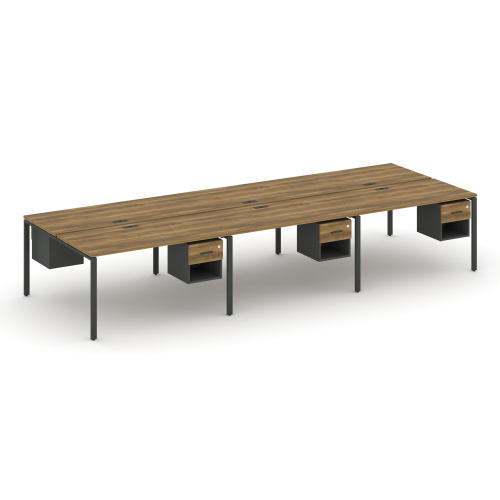 Бенч-система на 6 мест с подвесными тумбами Concept CN.DRS-159