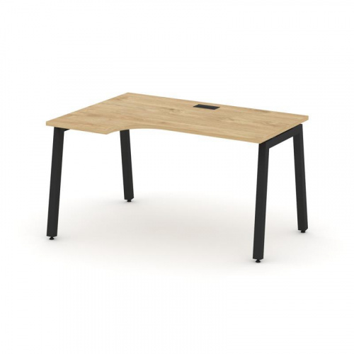 Style Project Стол рабочий эргоном. SN-5A.SPA-011(L) Вяз Благородный/Металл Белый 1380*700/980*750 фото 10