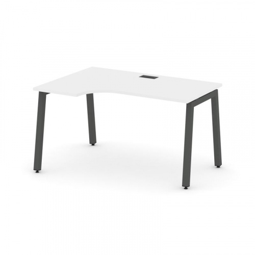 Style Project Стол рабочий эргоном. SN-5A.SPA-011(L) Вяз Благородный/Металл Белый 1380*700/980*750 фото 24