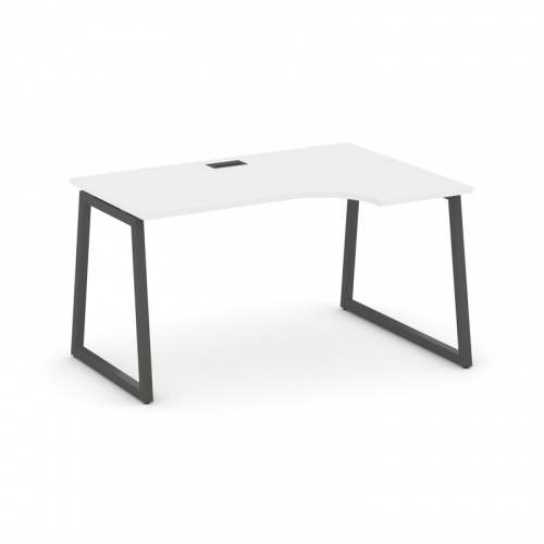 Style Project Стол рабочий эргоном. SN-4T1.SPA-011(R) Акация Лорка/Металл Антрацит/Заглушка Пластик фото 13