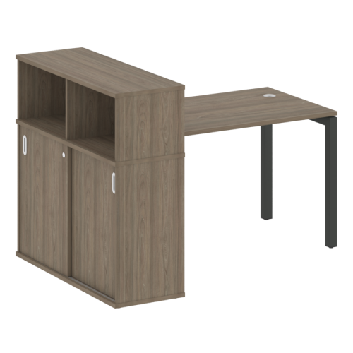 Стол офисный с шкафом-купе на П-обр. м/к Metal System Quattro 50БП.РС-СШК-3.2 Стол офисный с шкафом-купе на П-обр. м/к Metal System Quattro 50БП.РС-СШК-3.2
