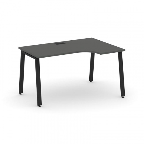 Style Project Стол рабочий эргоном. SN-6A.SPA-002(R) Антрацит/Металл Антрацит 1580*600/980*750