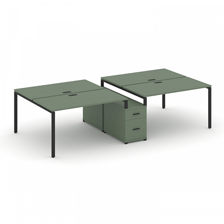 Бенч-система на 4 места с опорной тумбой Concept CN.DRS-314