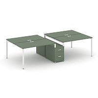 Бенч-система на 4 места с опорной тумбой Concept CN.DRS-315