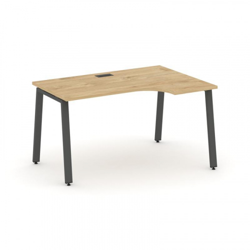 Style Project Стол рабочий эргоном. SN-6A.SPA-002(R) Антрацит/Металл Антрацит 1580*600/980*750 фото 18