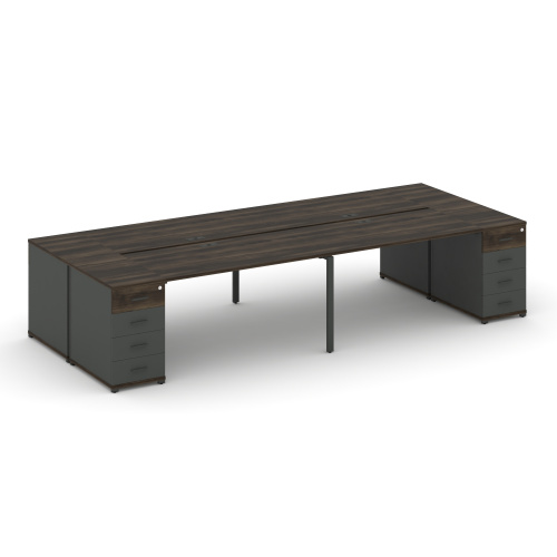 Бенч-система на 4 места с 2 опорными тумбами Concept CN.DRS-428 фото 3