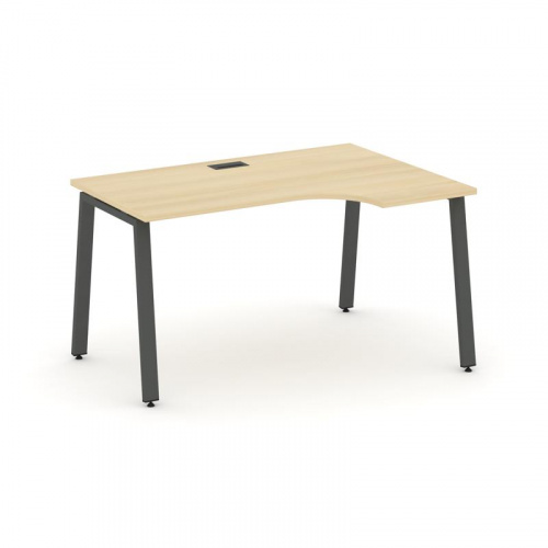 Style Project Стол рабочий эргоном. SN-6A.SPA-002(R) Антрацит/Металл Антрацит 1580*600/980*750 фото 15