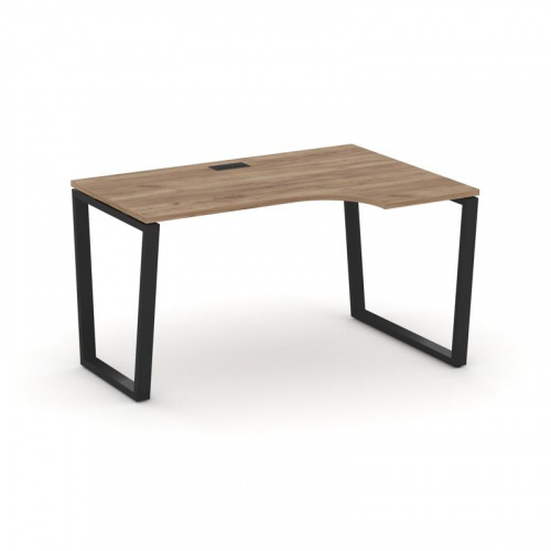 Style Project Стол рабочий эргоном. SN-6T2.SPA-001(R) Акация Лорка/Металл Антрацит/Заглушка Пластик фото 6