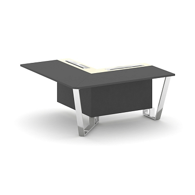 Steel Meet Проходной угловой модуль левый MM-PR.B.SPPOU-16(L) Антрацит/Ваниль Глянец/Нержавеющая Ста