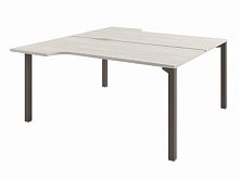 Стол тандем эргономичный на металлокаркасе D-62