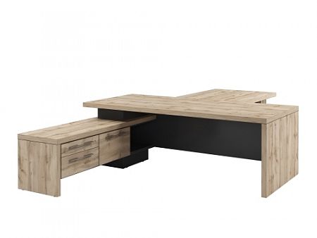 Стол руководителя с опорной тумбой Т-822.0000Л с брифингом