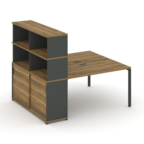 Бенч-система с опорным шкафом-купе с надставкой Concept CN.DRS-243