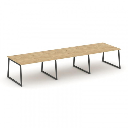 Style Project Стол переговорный SN-4T1.SPRG-054.3 Акация Лорка/Металл Антрацит 4740*1180*750 фото 5