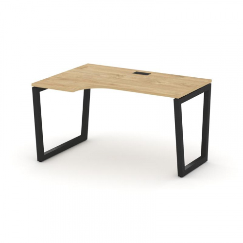 Style Project Стол рабочий эргоном. SN-5T2.SPA-002(L) Акация Лорка/Металл Антрацит/Заглушка Пластик