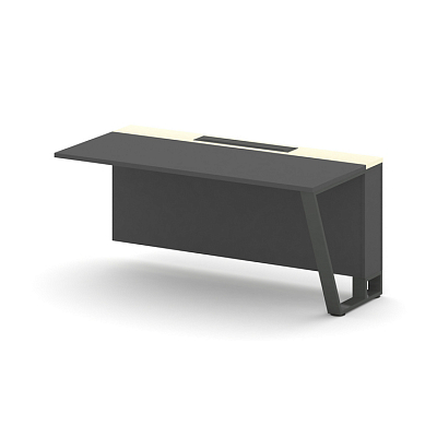 Steel Meet Завершающий модуль KM-PR.B.SPZO-16(R) Антрацит/Ваниль Глянец/Металл Антрацит 1600*800*750