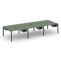 Бенч-система на 6 мест с подвесными тумбами Concept CN.DRS-143