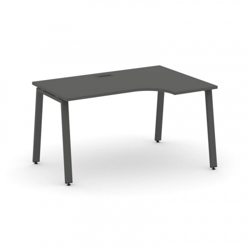 Style Project Стол рабочий эргоном. SN-6A.SPA-002(R) Антрацит/Металл Антрацит 1580*600/980*750 фото 28