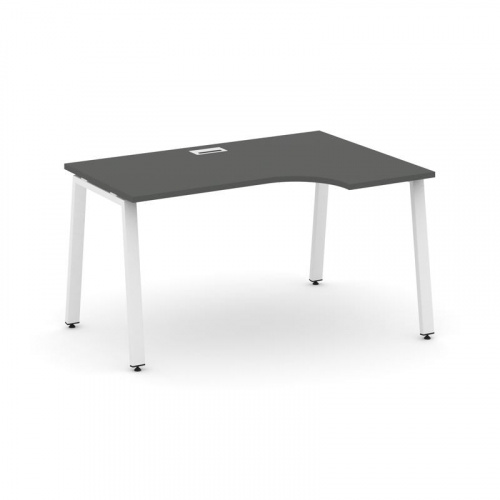 Style Project Стол рабочий эргоном. SN-6A.SPA-002(R) Антрацит/Металл Антрацит 1580*600/980*750 фото 17