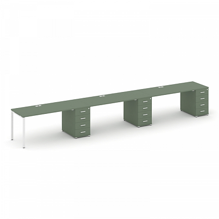 Бенч-система на 3 места с 3 опорными тумбами Concept CN.ORS-442