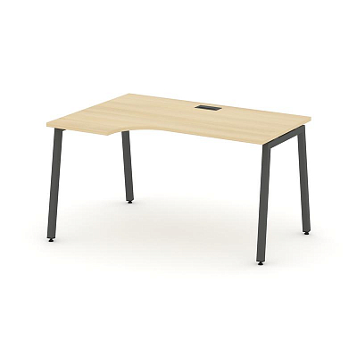 Style Project Стол рабочий эргоном. SN-4A.SPA-011(L) Акация Лорка/Металл Антрацит 1380*700/980*750