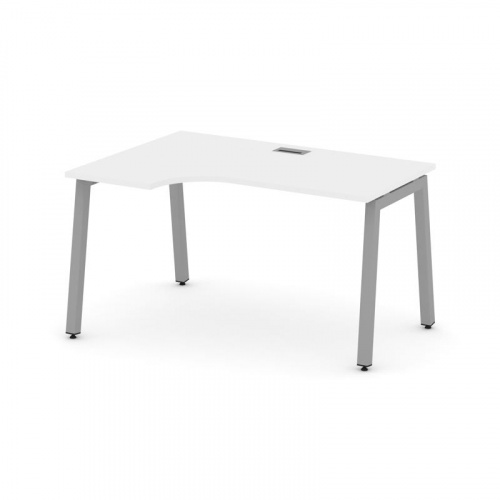 Style Project Стол рабочий эргоном. SN-5A.SPA-011(L) Вяз Благородный/Металл Белый 1380*700/980*750 фото 9