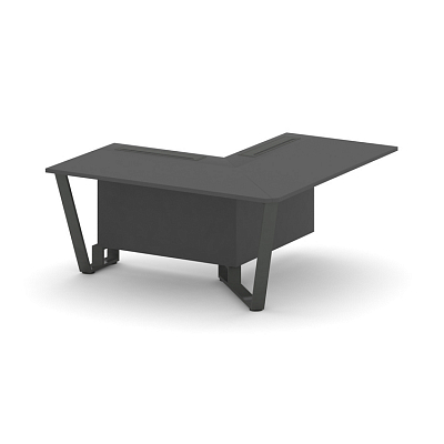 Steel Meet Проходной угловой модуль правый KD-PR.B.SPPOU-16(R) Антрацит/Металл Антрацит 1600*1600*75